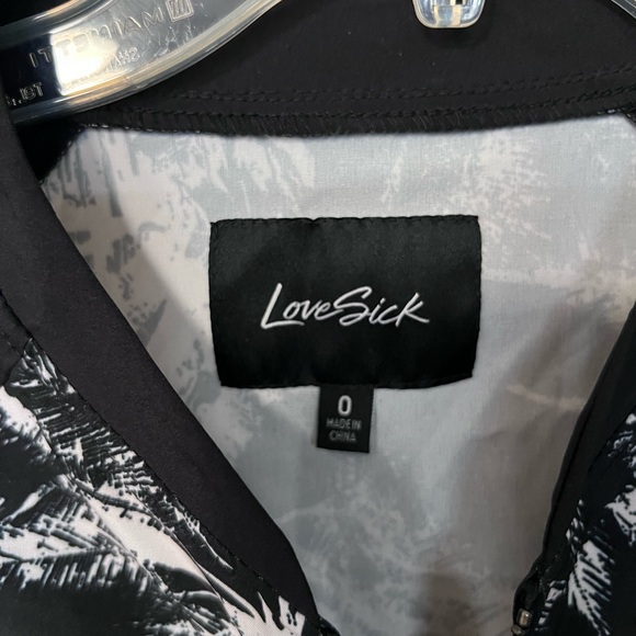 Torrid Lovesick Color Block Bomber Jacket Palms Black grunge Beachcore retro - Picture 6 of 10